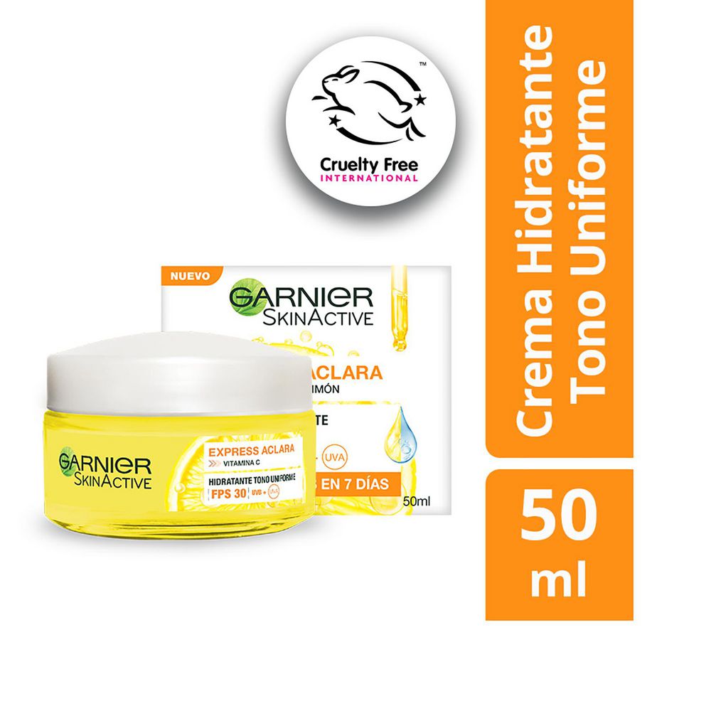 Crema facial GARNIER SKIN ACTIVE Vitamina c express aclara (50 ml)