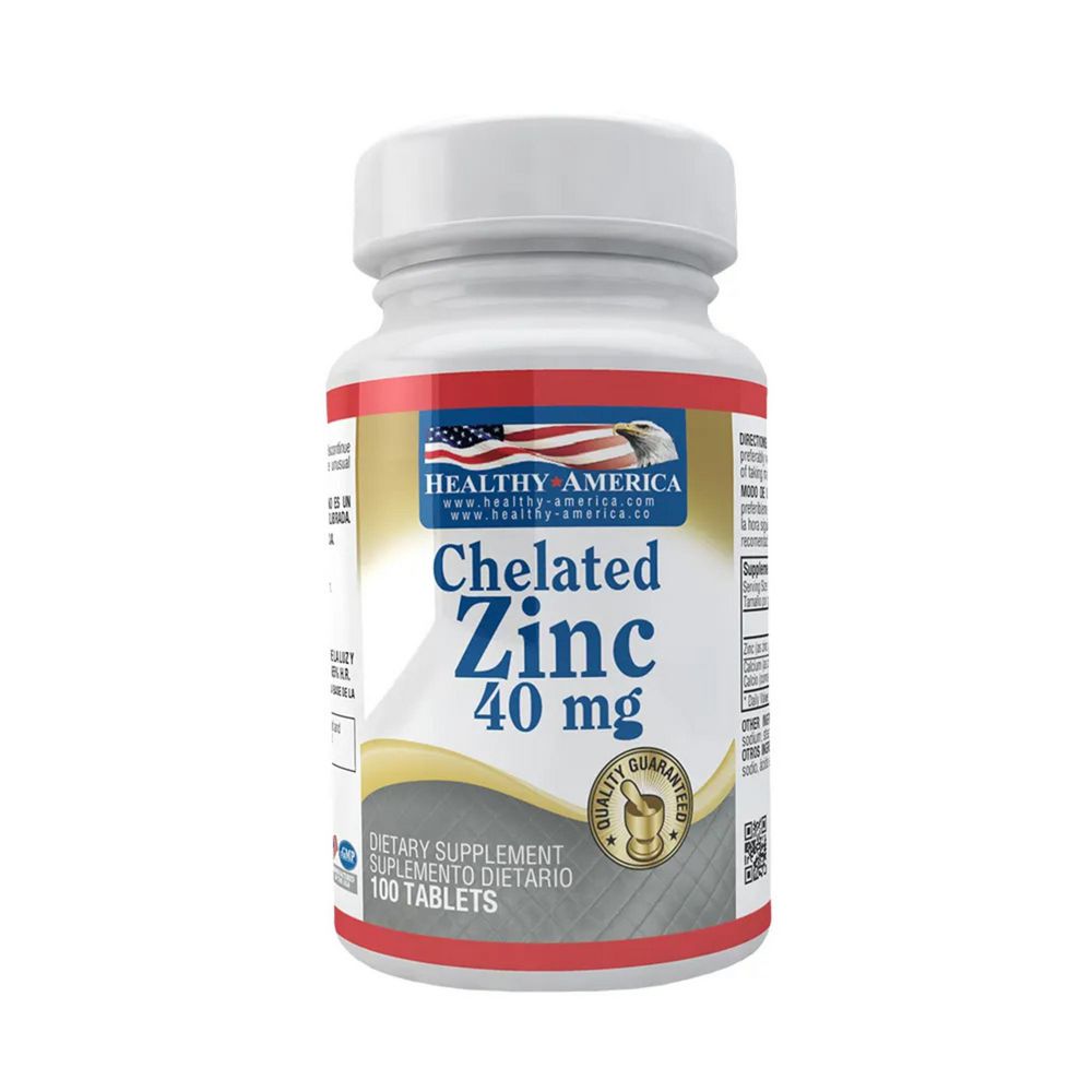 suplemento HEALTHY AMERICA MINERAL DE ZINC (100 und)