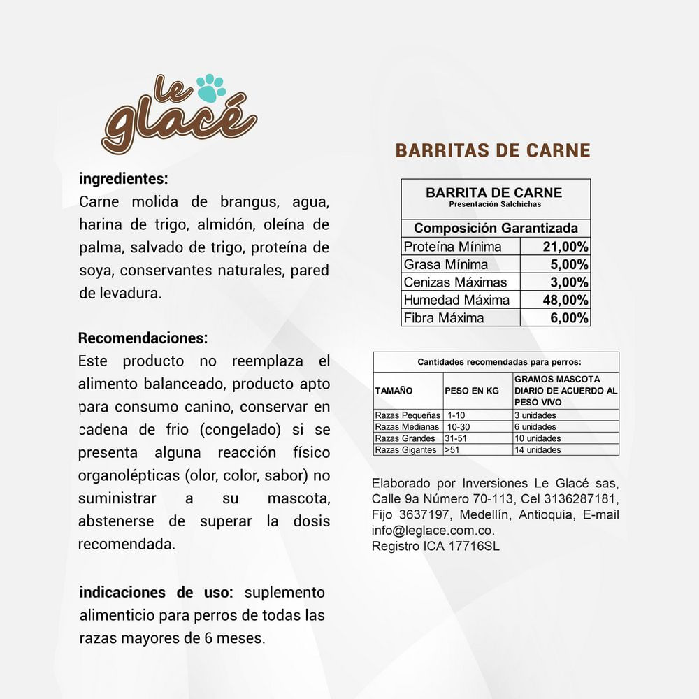 Barritas Carne LE GLACE 100  gr img #2