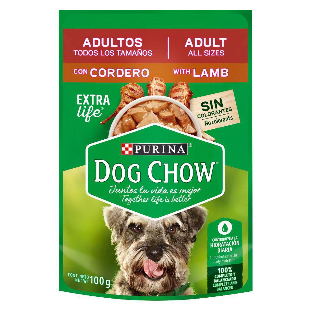Alimento Humedo Cordero Adu PURINA DOG CHOW 100  gr