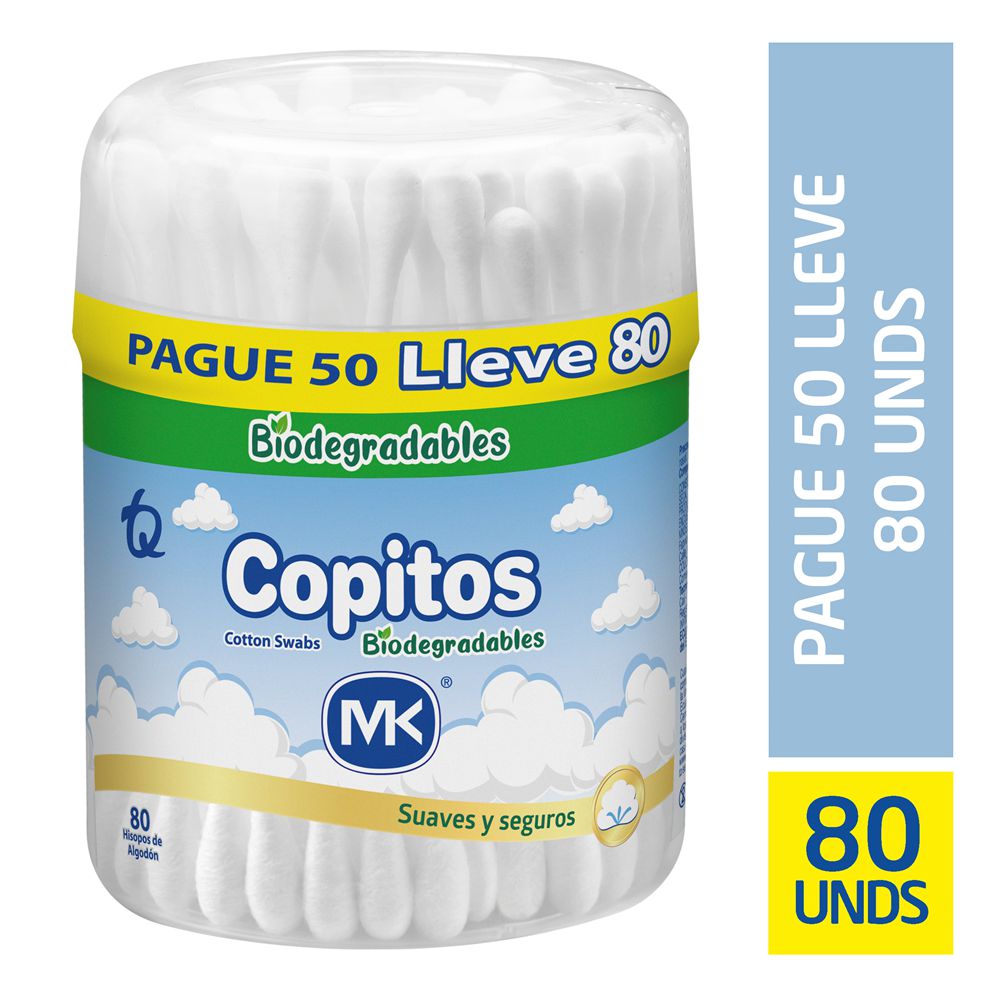 Copitos MK pague 50 lleve 80 biodegradables (50  und)