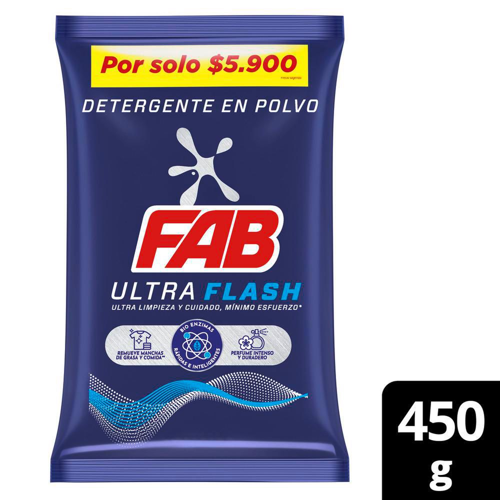 Detergente Polvo Ultra FAB Detergente Polvo Ultra (450  gr)