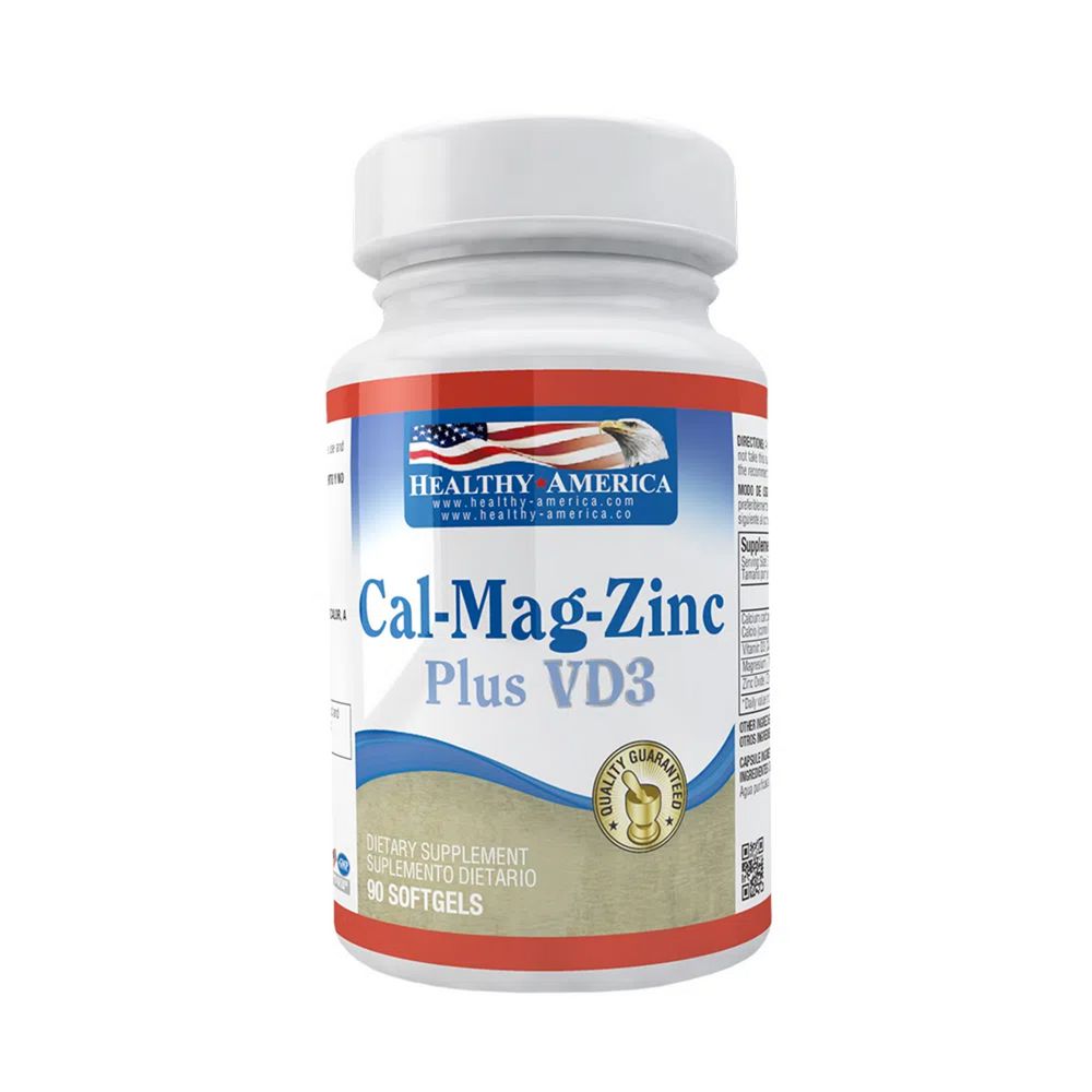 Vitaminas HEALTHY AMERICA Calcio Mas Magnesio Y Zinc (90 und)