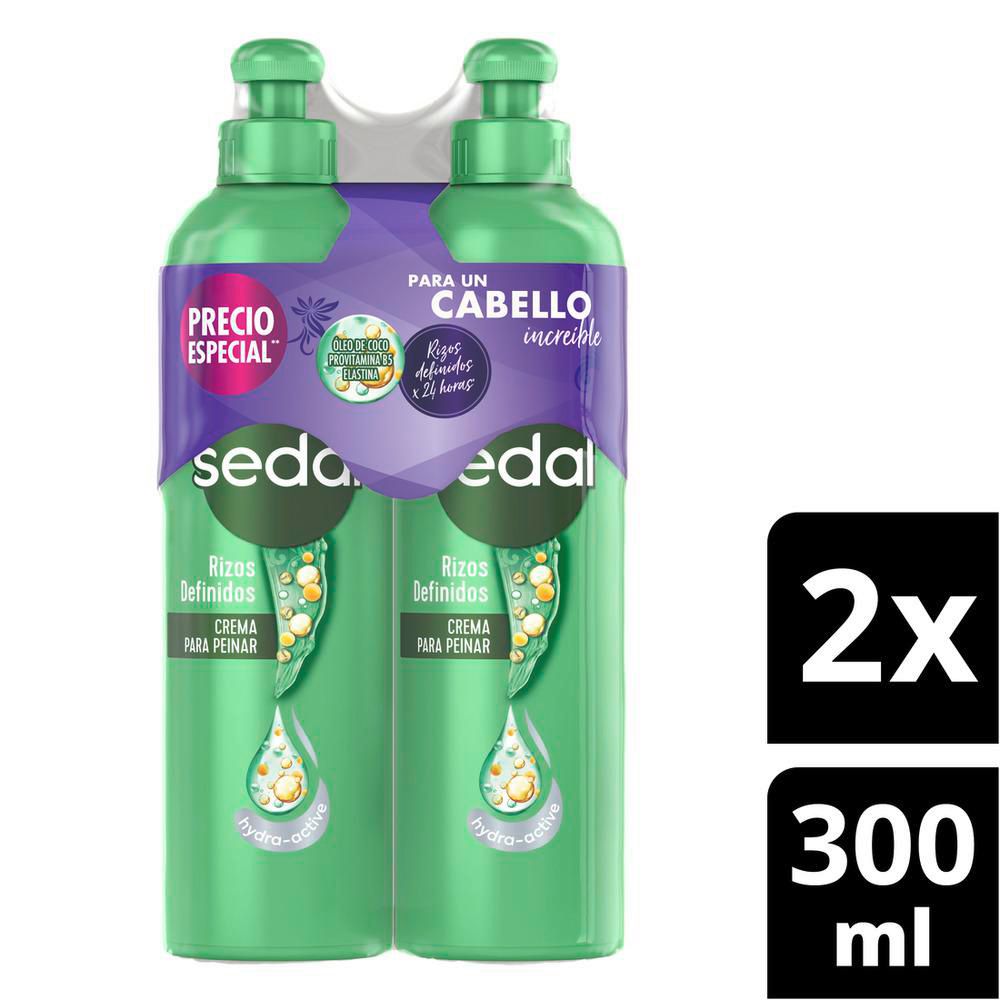 Crema Para Peinar SEDAL Rizos Definidos Todo El Día (600 ml)