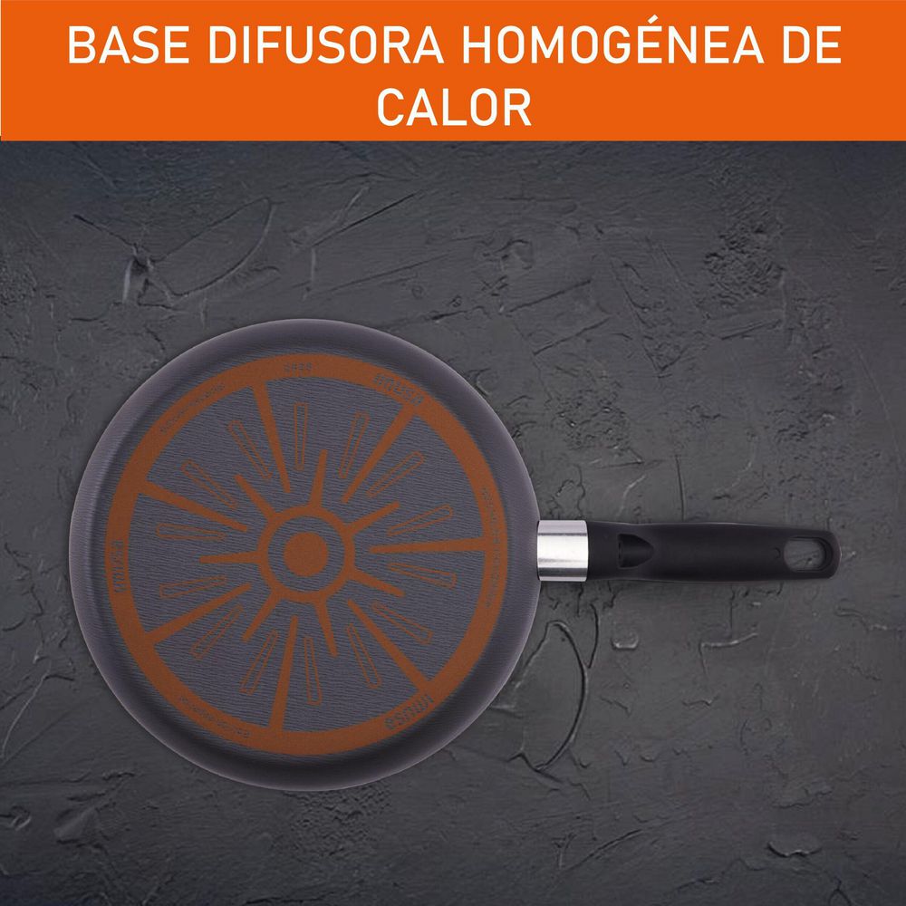 Sarten  IMUSA Aluminio 20 cm Antiadherente Tapa de Vidrio 2 Piezas  Gris img #6