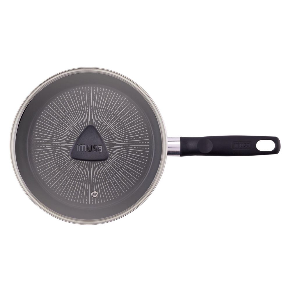 Sarten  IMUSA Aluminio 20 cm Antiadherente Tapa de Vidrio 2 Piezas  Gris img #7