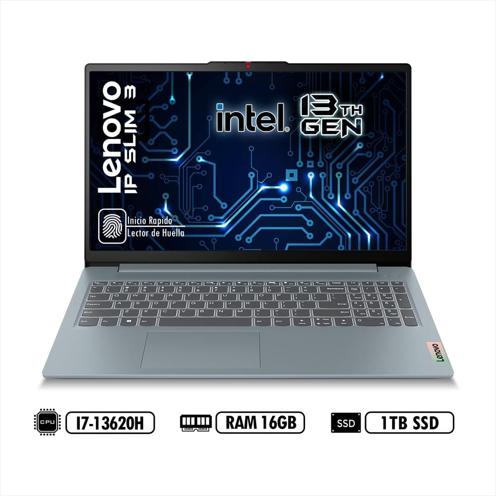 Portátil Lenovo Ip Slim 3 15Irh8 Intel I7 13620H Ram 16Gb Lpddr5 1Tb Ssd Gray