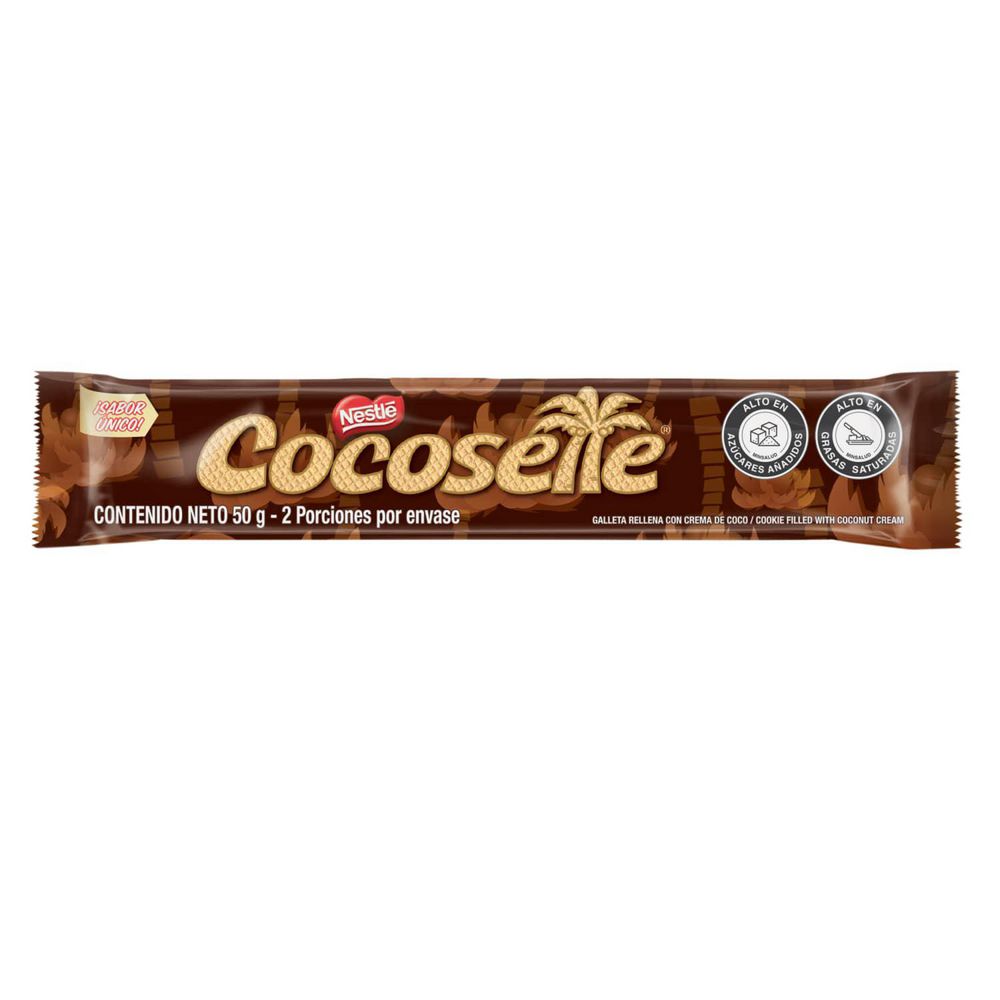 Galletas wafer COCOSETTE relleno crema coco paquete (50 gr)