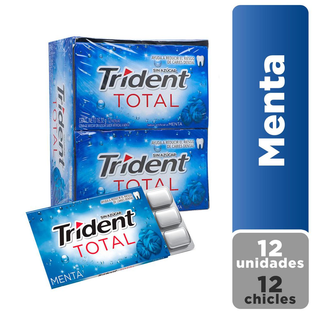 Chicle TRIDENT menta x12und (195.6  gr)
