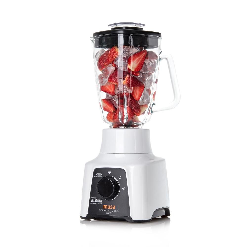 Licuadora IMUSA Powermix glass 2 velocidades 550 W Blanco LM283156