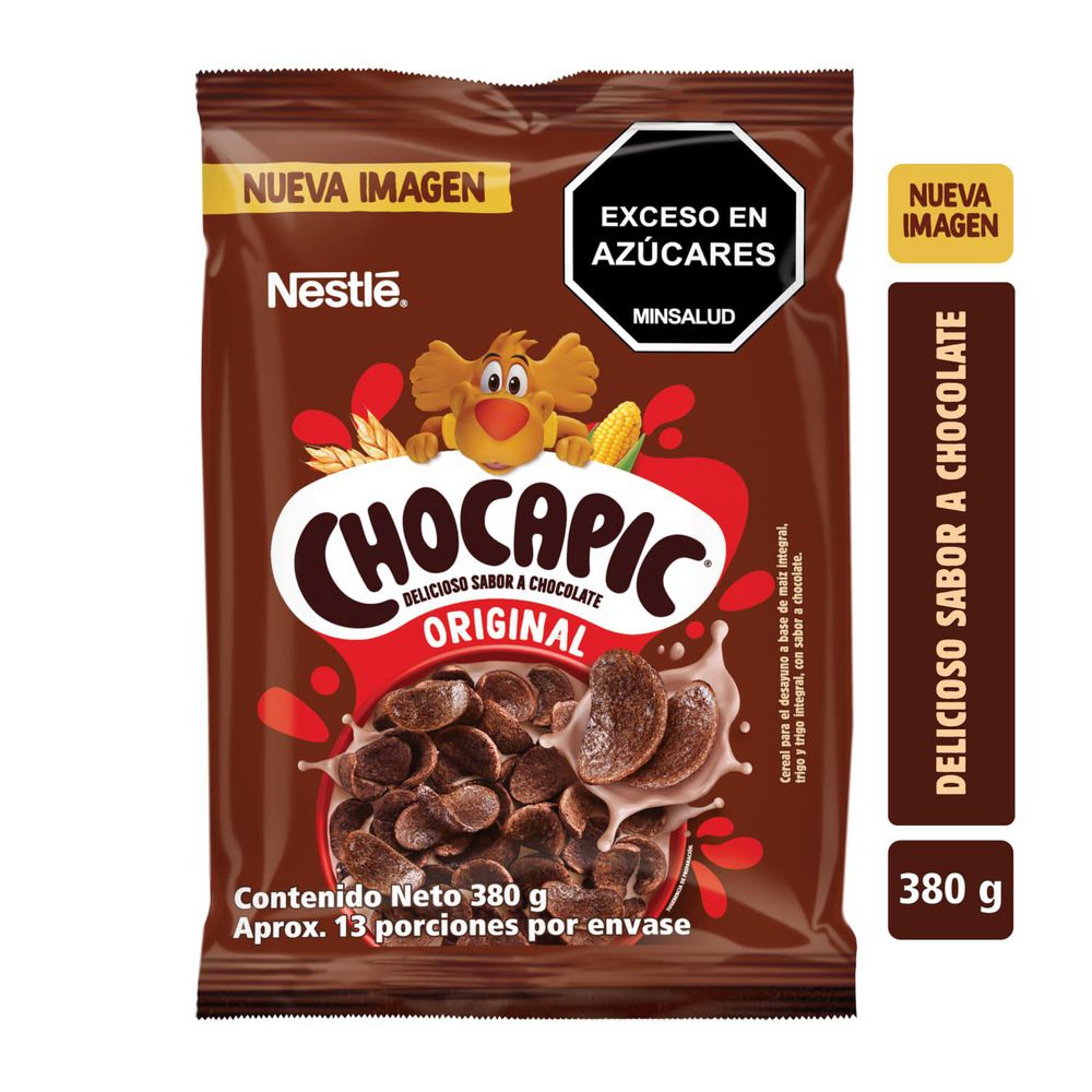Cereal  CHOCAPIC sabor chocolate bolsa (380  gr)