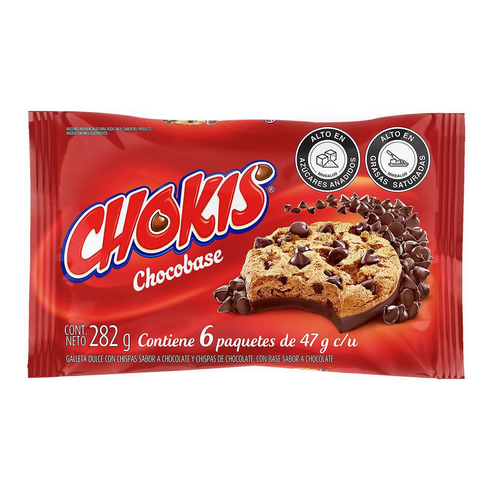 Galletas CHOKIS Chispas Chocobase x6und 37gr (282 gr)