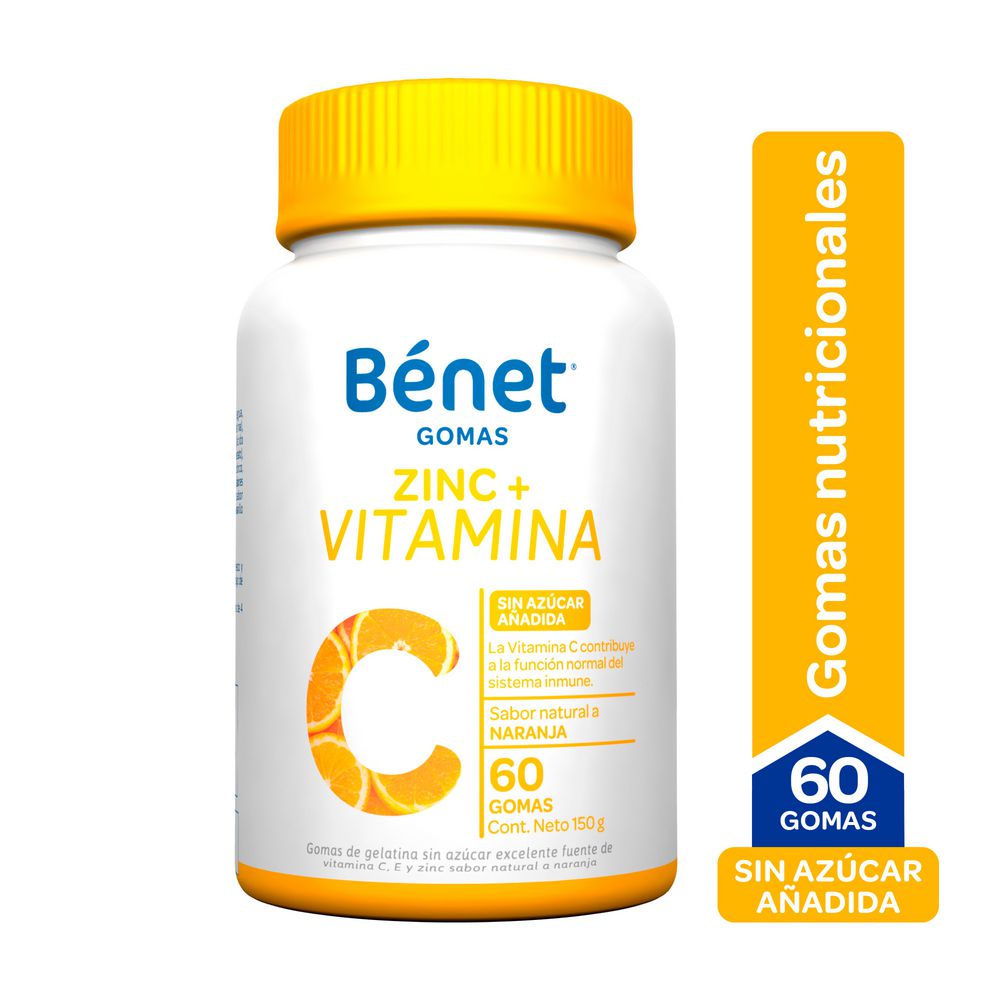 Gomas BENET zinc + vitamina c sin azúcar (150 gr)