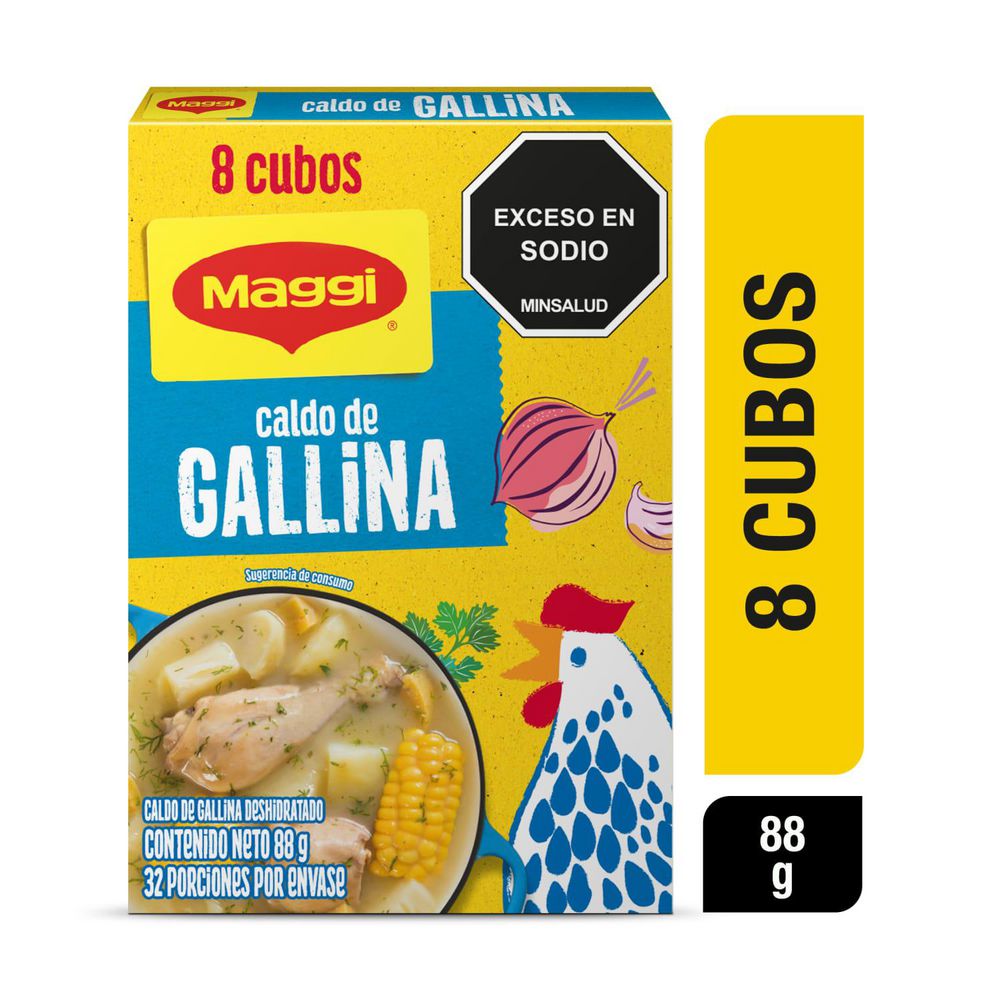 Caldo de gallina MAGGI x8 cubos (88 gr)