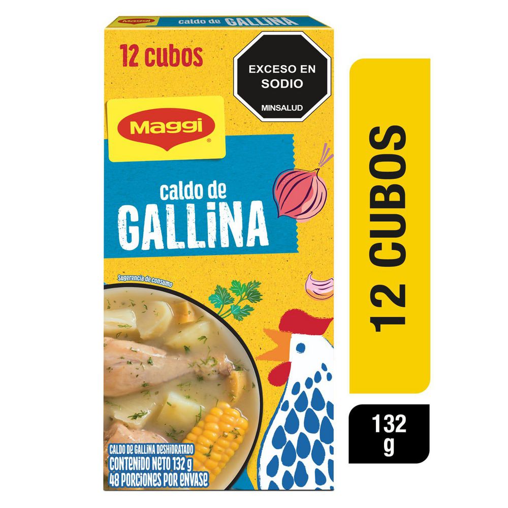 Caldo de gallina MAGGI x12 cubos (132 gr)