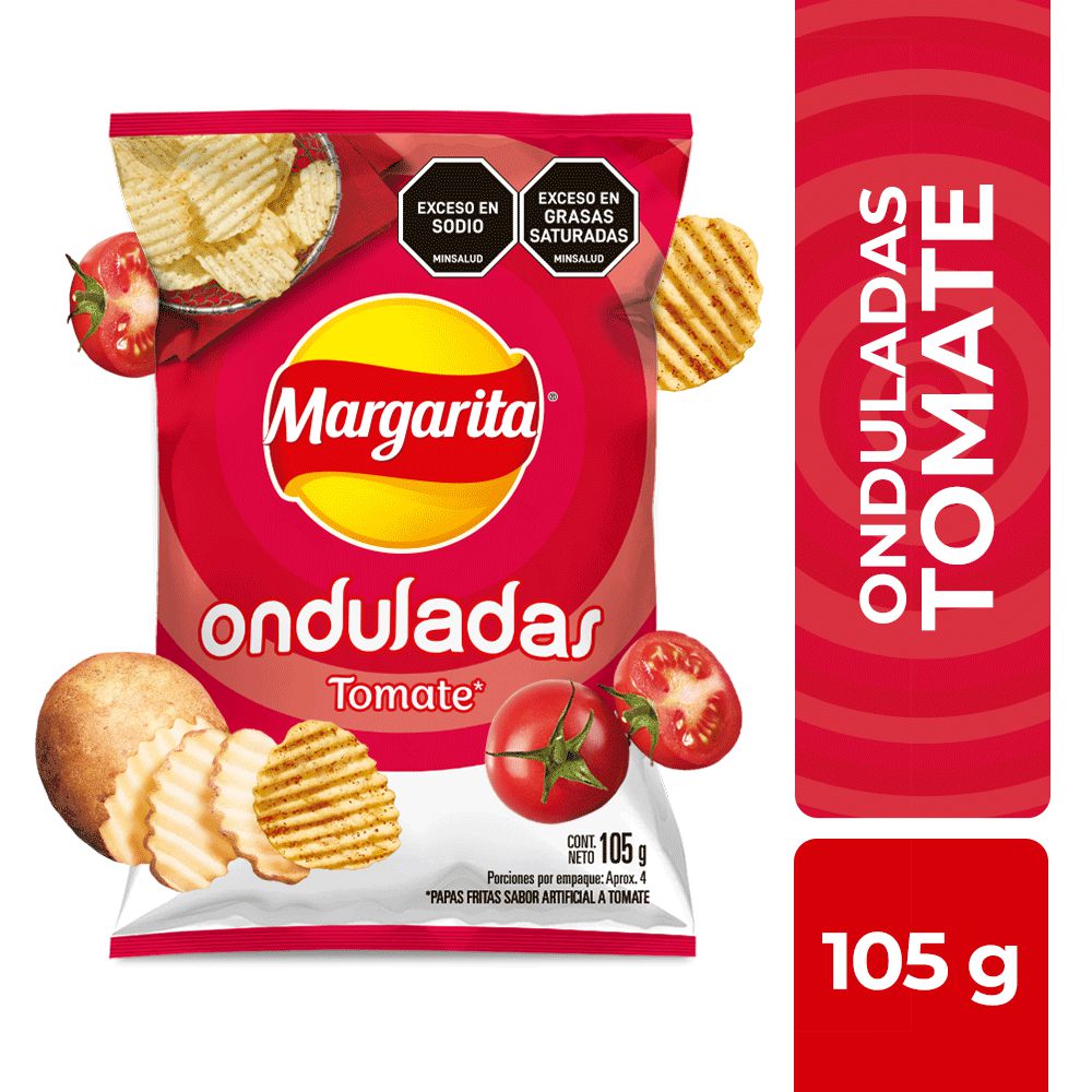 Papas MARGARITA Onduladas Tomate (105 gr)
