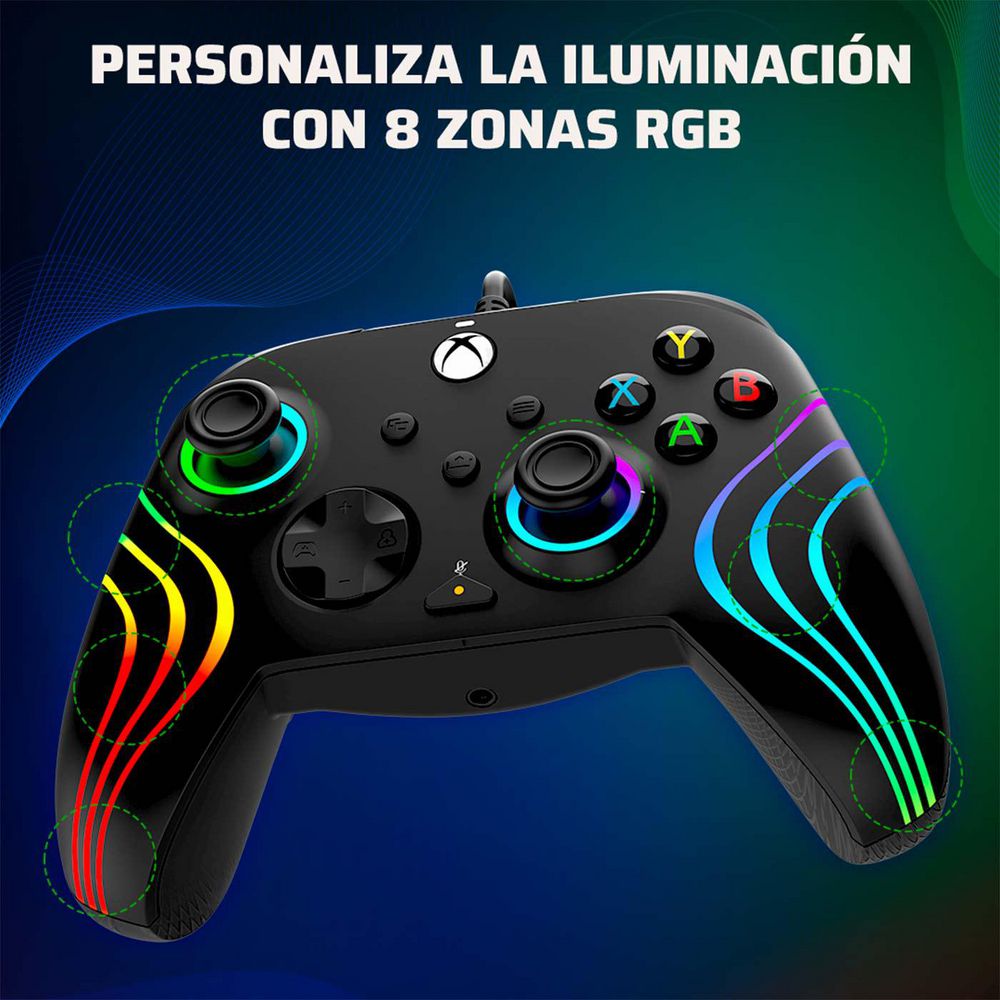 Control Xbox Series X Control Alámbrico  Control Alámbrico Afterglow Wave Negro img #5