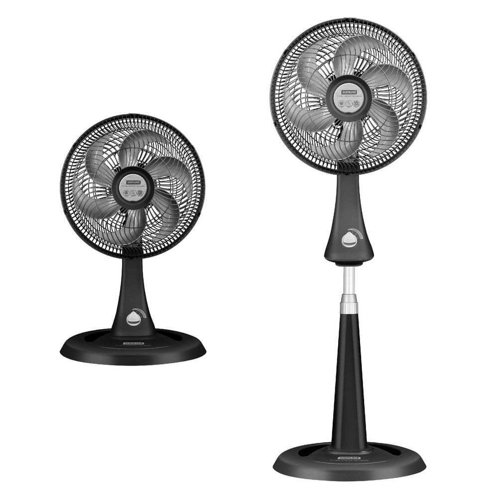 Ventilador 2 En 1 SAMURAI Turbo Silence Compact VE7710I0 Negro