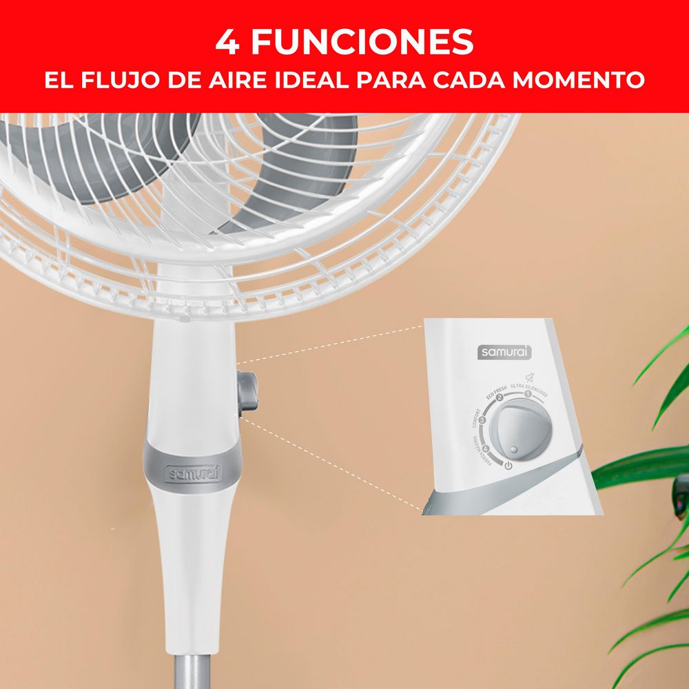 Ventilador 2 En 1 SAMURAI Ultra Silence Force 2 en 1 VE3474I0 Blanco img #3