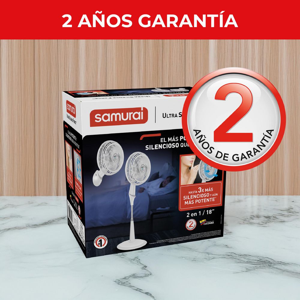 Ventilador 2 En 1 SAMURAI Ultra Silence Force 2 en 1 VE3474I0 Blanco img #7
