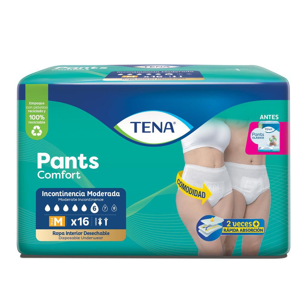 Ropa interior absorbente TENA pants clásicos talla M (1 und)