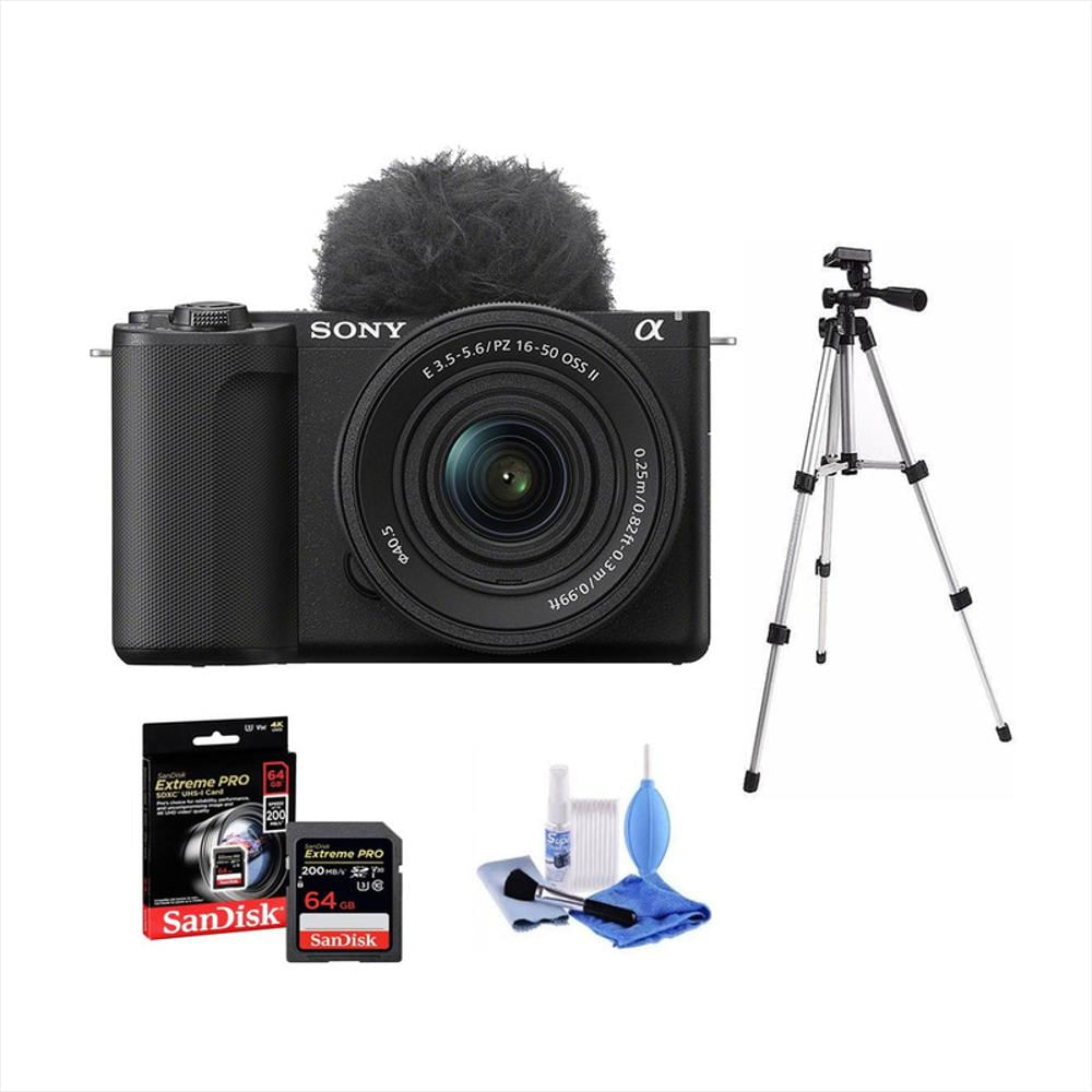 Sony Zv E10 Ii 16 50+64Gb Sd Ext Pro+Kit+Trípode. Mirrorless 4K Combo