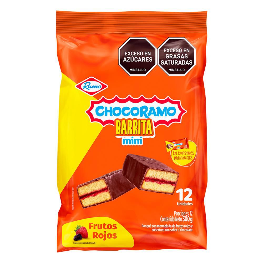 Ponque CHOCORAMO Mermelada frutos Rojos Cobertu (300 gr)