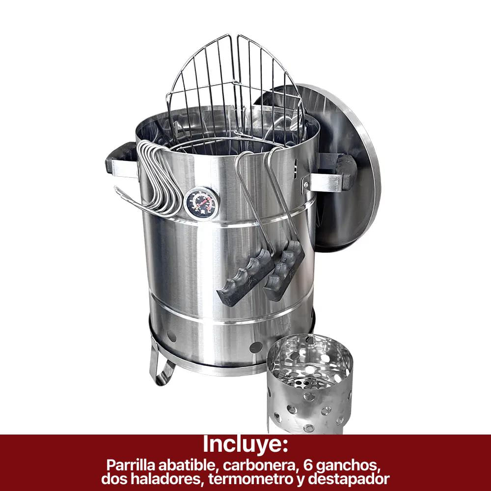 Barril Ahumador Mini En Acero Inoxidable img #3