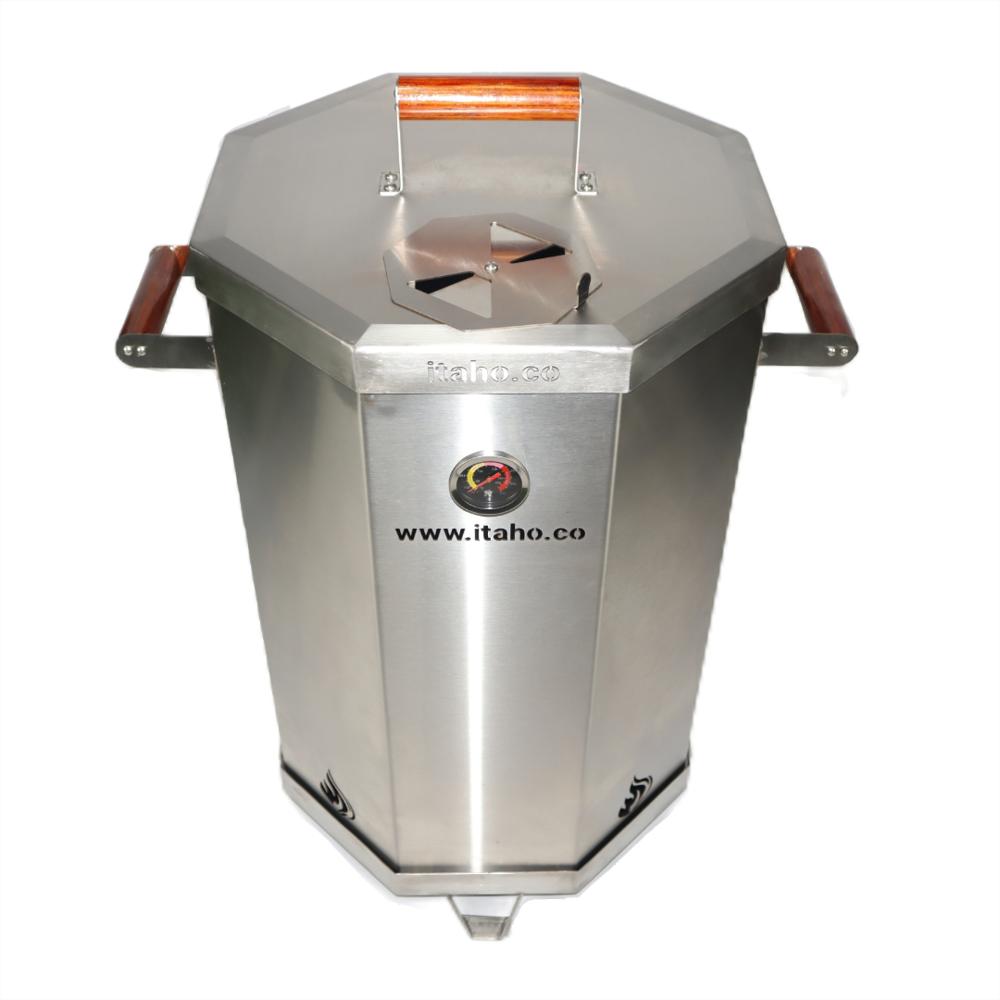 Asador De Barril 28 Libras Combo Inoxidable
