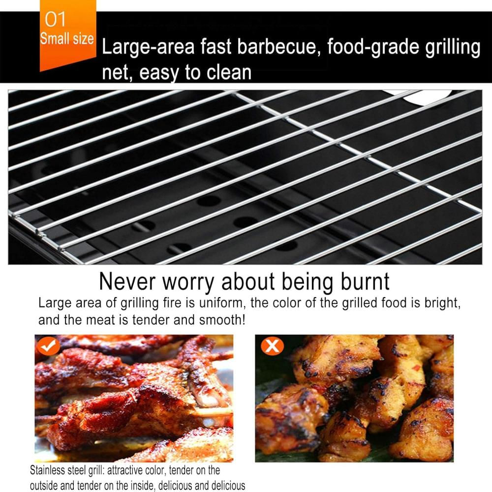 Asador Portatil Plegable De Carbon Acero Inoxidable 44 X 27 img #4