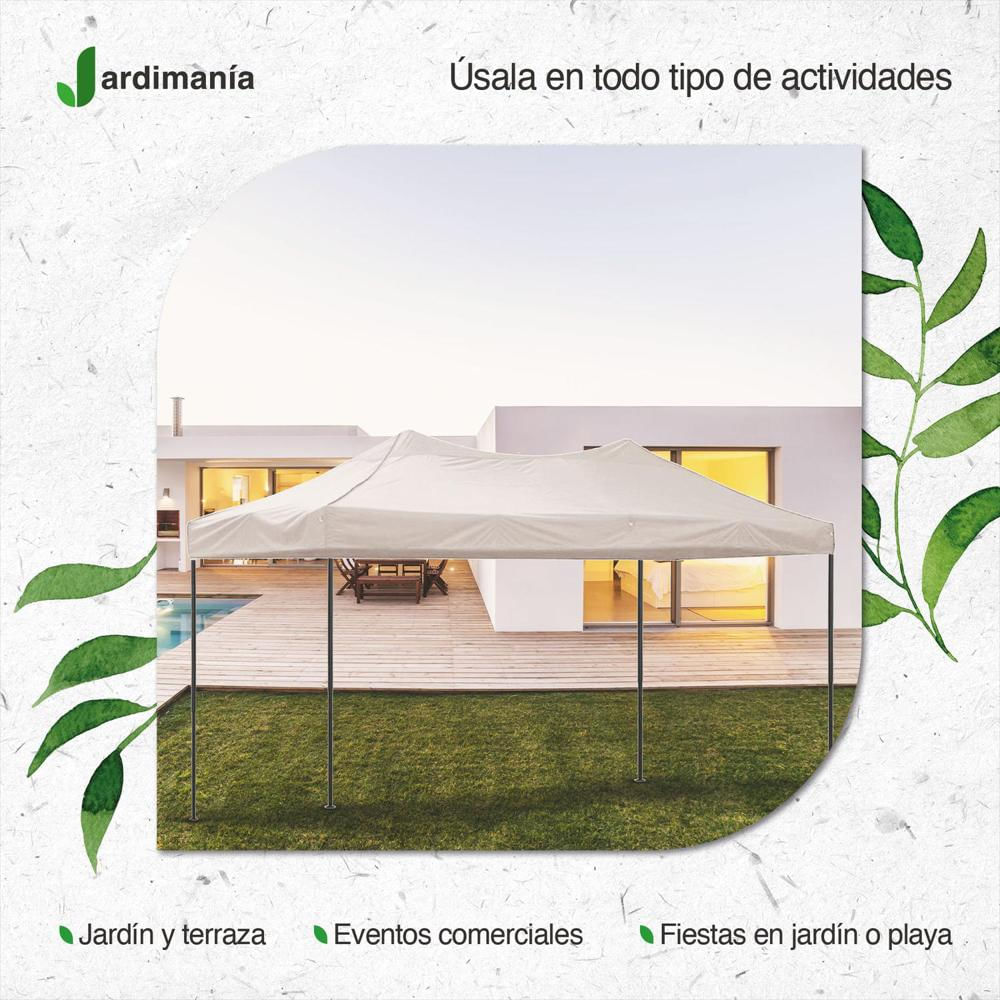 Toldo Carpa Plegable Reforzado 3X4.5 Impermeable Eventos Blanco img #4