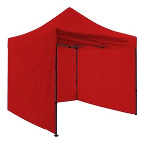 Carpa Toldo 3X3 Paredes Impermeable Plegable Retractil Rojo