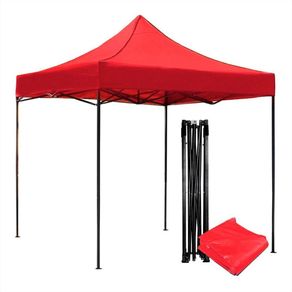 Carpa Toldo 2X2 Plegable Reforzado Impermeable Retractil Rojo