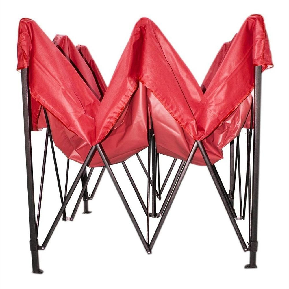 Carpa Toldo 2X2 Plegable Reforzado Impermeable Retractil Rojo img #3