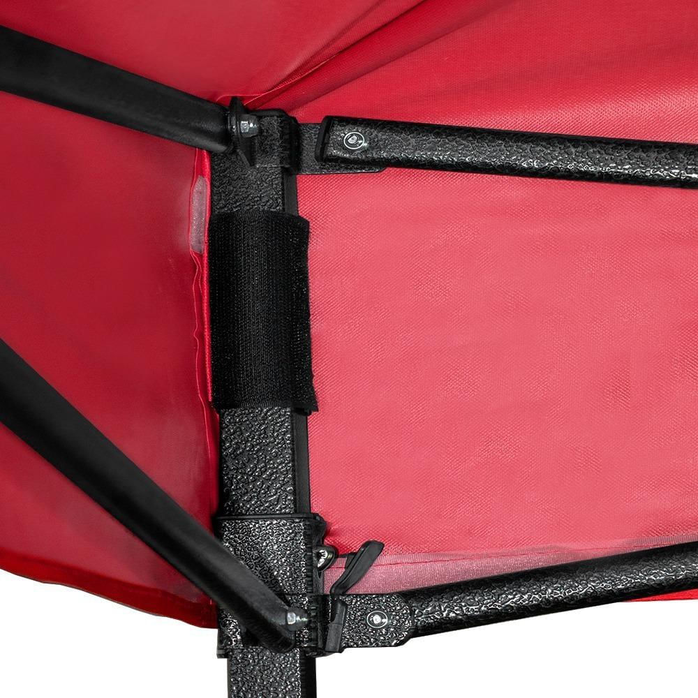 Carpa Toldo 2X2 Plegable Reforzado Impermeable Retractil Rojo img #4