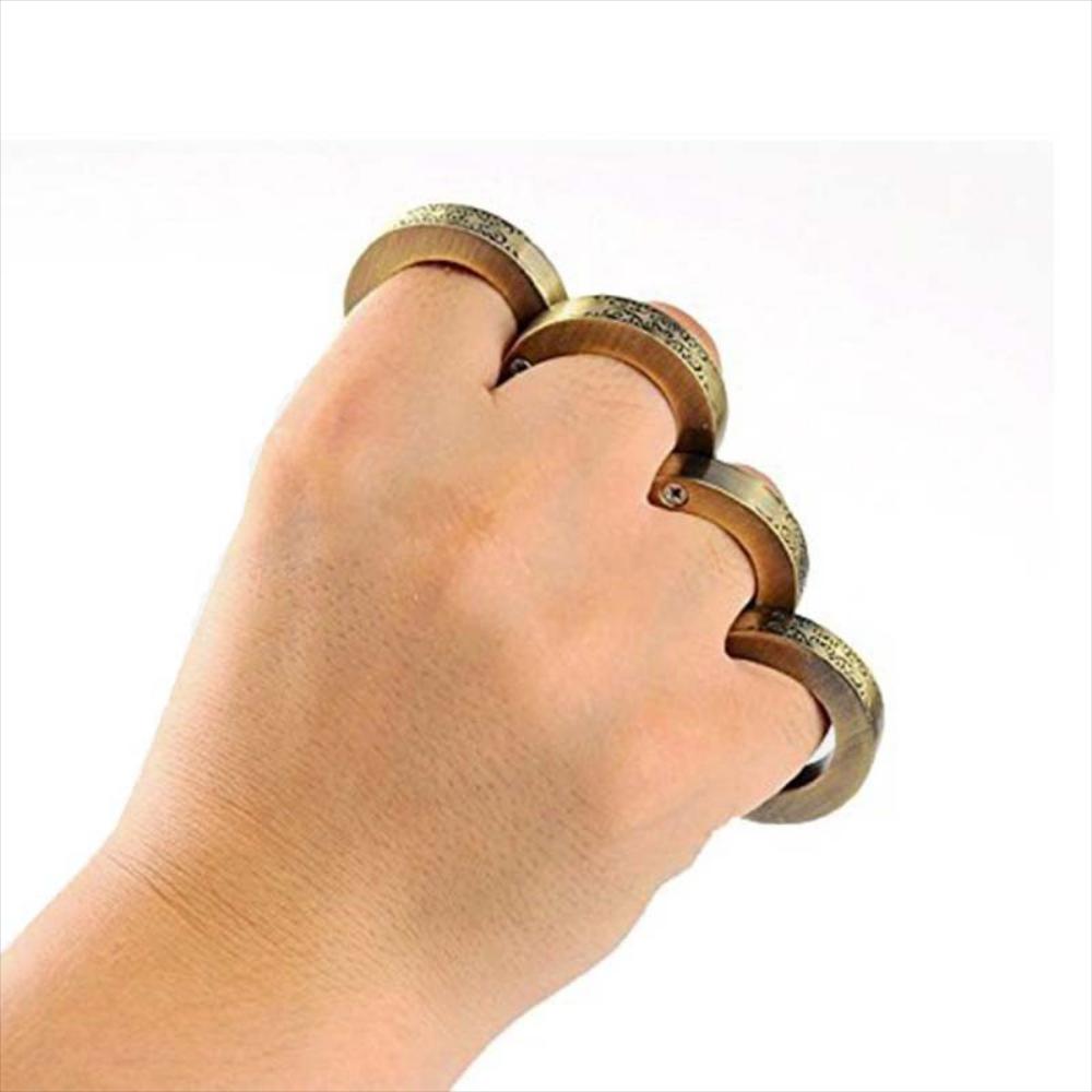 Manopla Plegable Anillo Mágico Defensa Personal Acero Rf A4