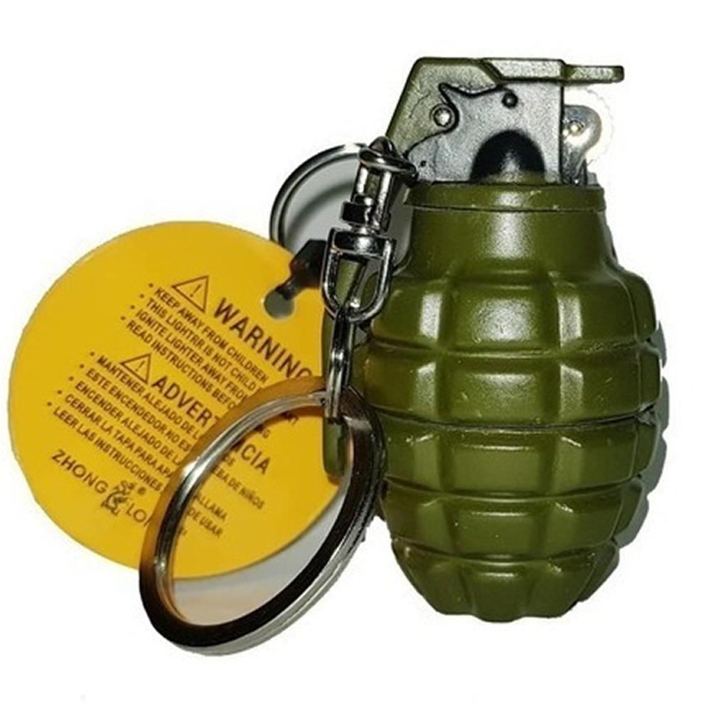 Encendedor Llavero Granada Militar Tactico Camping