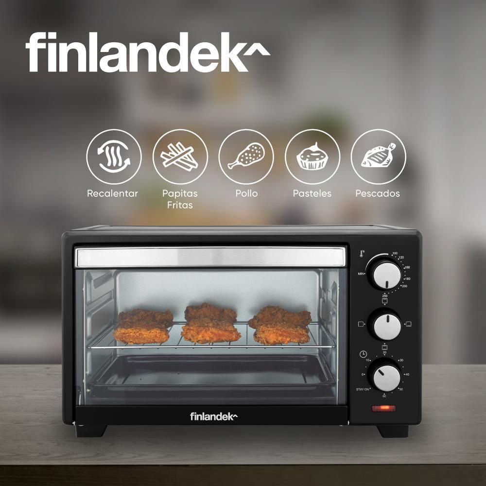 Horno Tostador 19 Lt Negro FINLANDEK FI23989 img #6