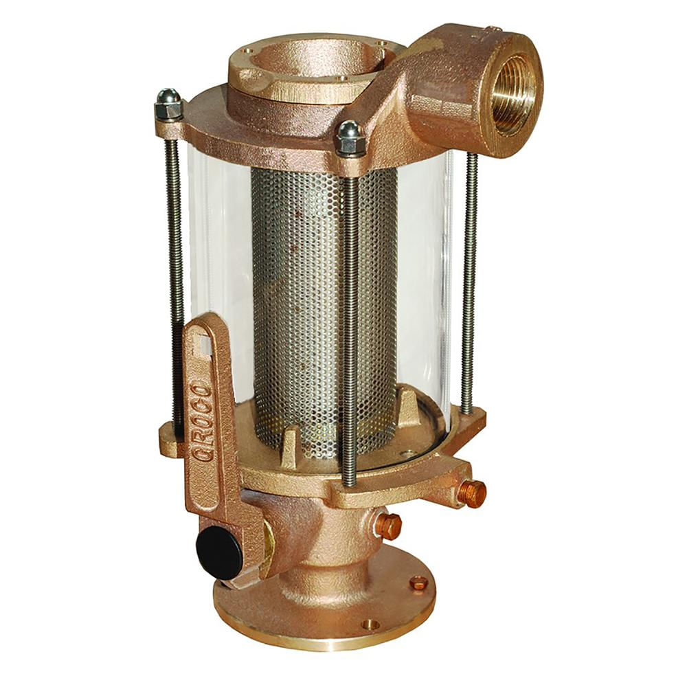 Groco 1 Bola Valveseacock Raw Water Strainer Combo img #1