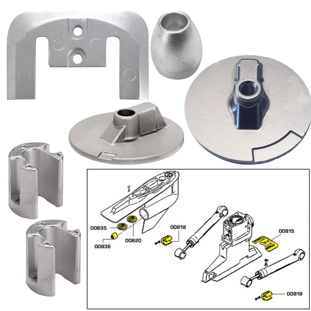 Tecnoseal Anode Kit Whardware Mercury Bravo 3 2004 Presente Magnesio