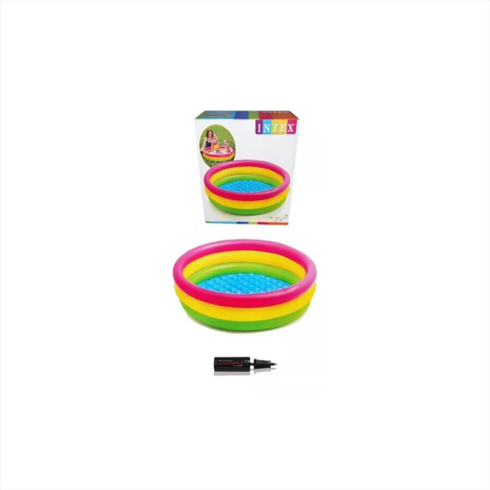 Piscina Inflable 114Cm X 25Cm + 200 Pelotas Figuritas + Inflador img #3