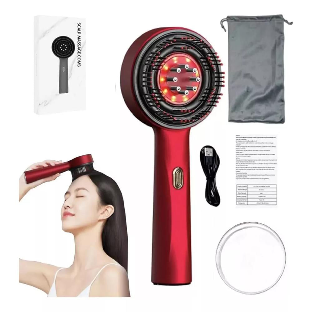 Cepillo Para Polvo De Masaje Para Cabello Con Calor Lumetra