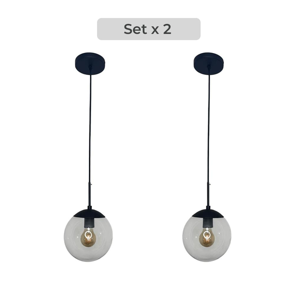 Set X2 Lámparas Clásicas Colgantes Con Diseño De Bomba Flotante