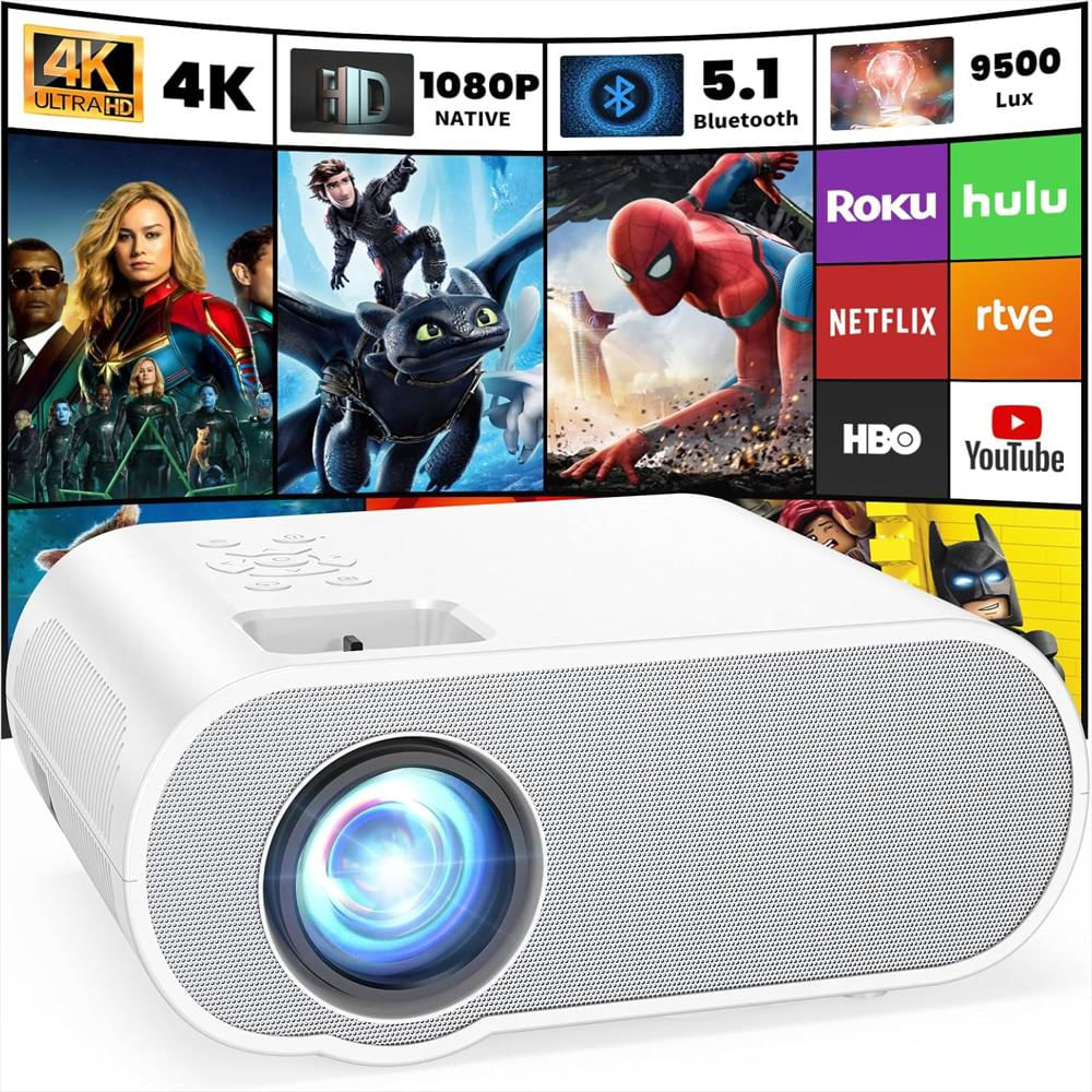 Proyector Portátil Hompow Full Hd | Con Altavoz Y Conexión Bluetooth
