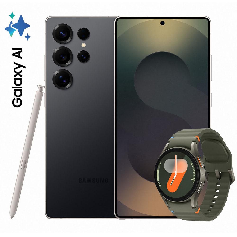 Celular SAMSUNG GALAXY S25 ULTRA 5G 256 GB 12 GB RAM NEGRO + GALAXY WATCH7 40MM BT