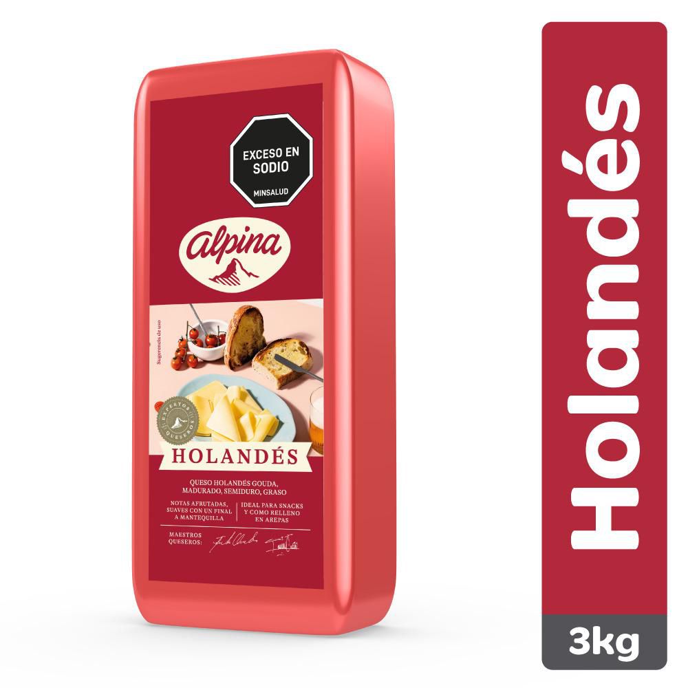 Queso ALPINA Holandés porcionado en tienda
