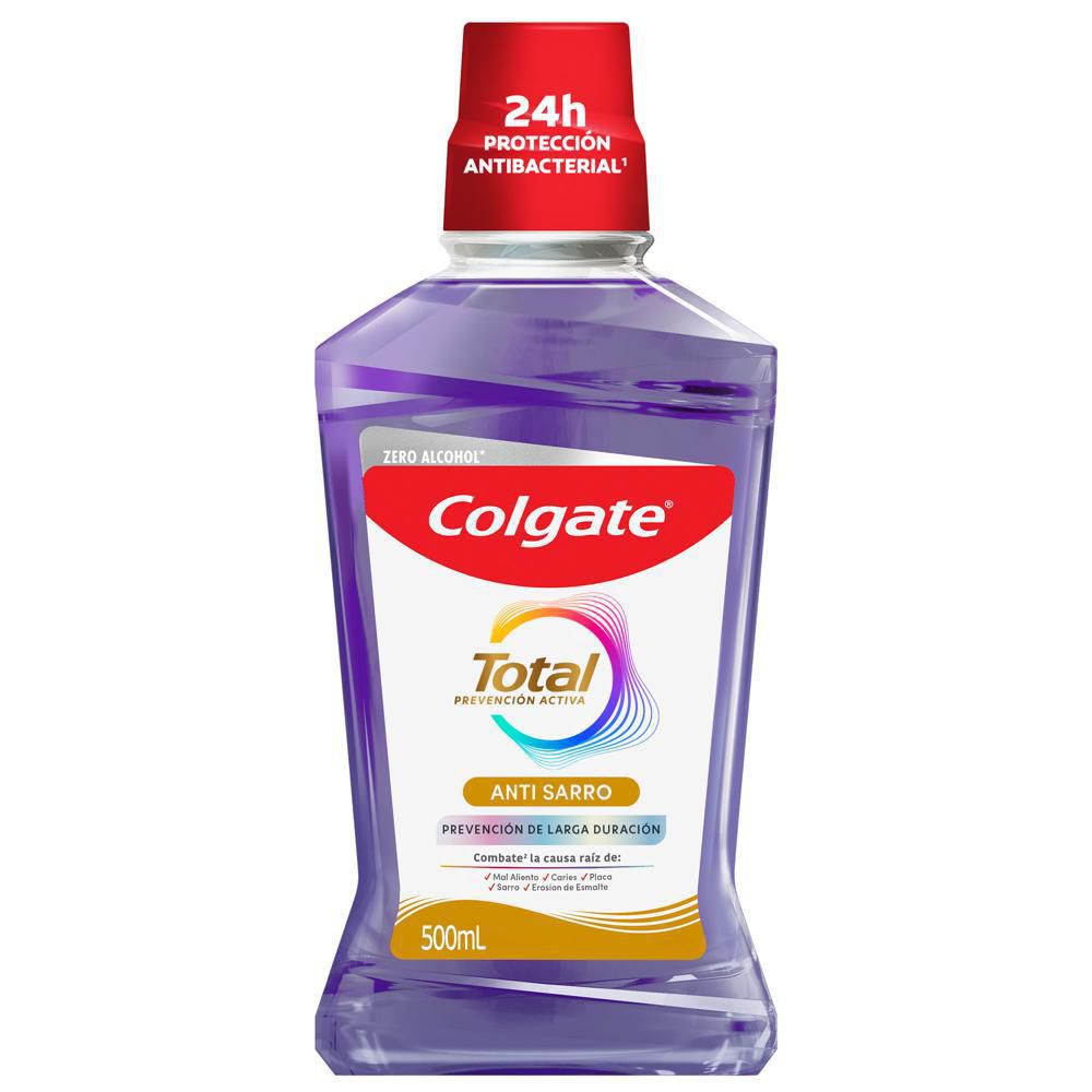 Enjuague bucal COLGATE total anti sarro prevención activa (500  ml)