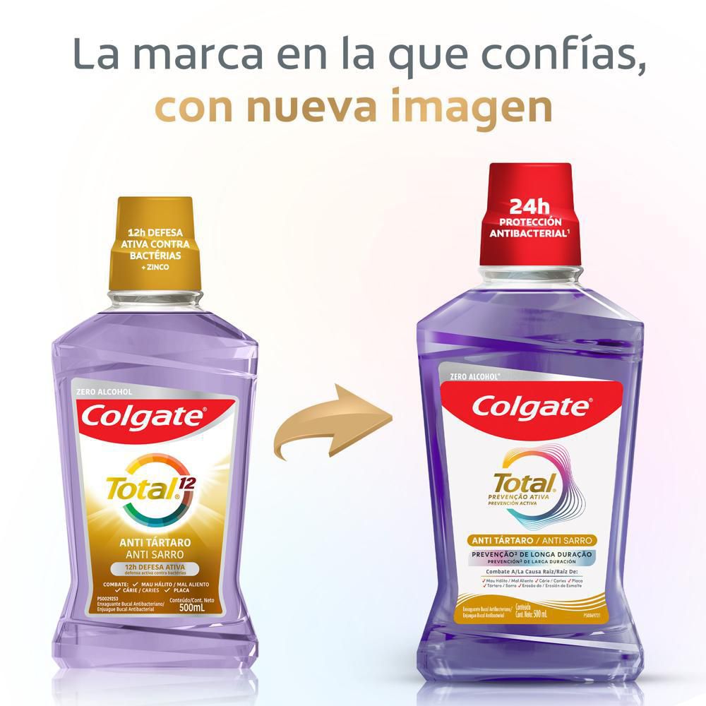 Enjuague bucal COLGATE total anti sarro prevención activa (500  ml) img #2