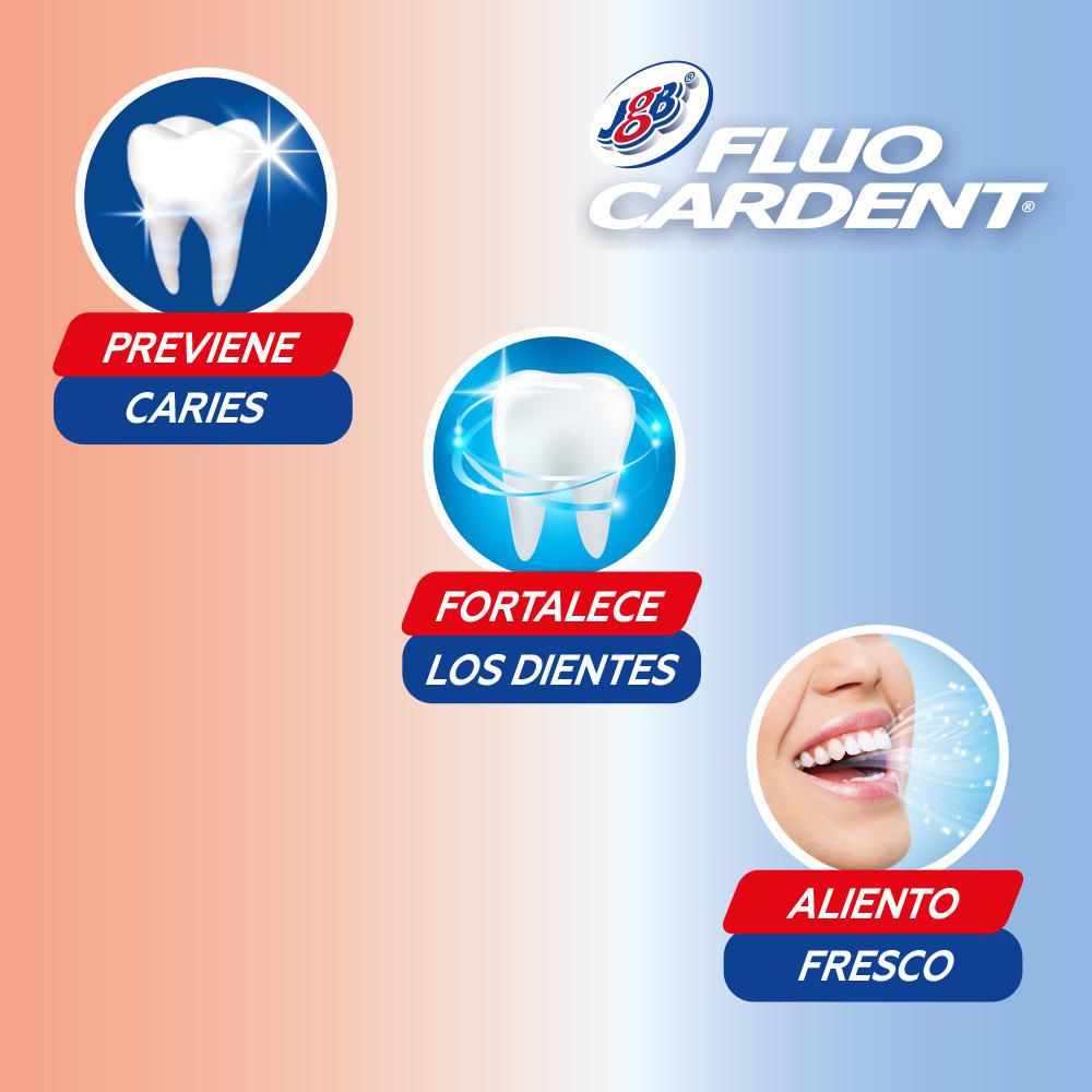 Crema dental  FLUOCARDENT prevención caries x3und menta (225  ml) img #2