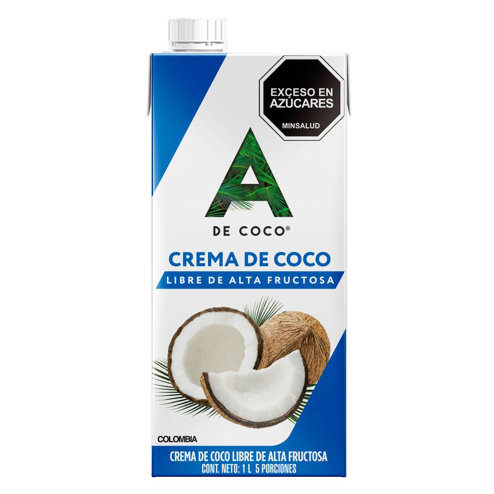 crema De Coco A DE COCO Libre De Alta Fructosa (1 lt)